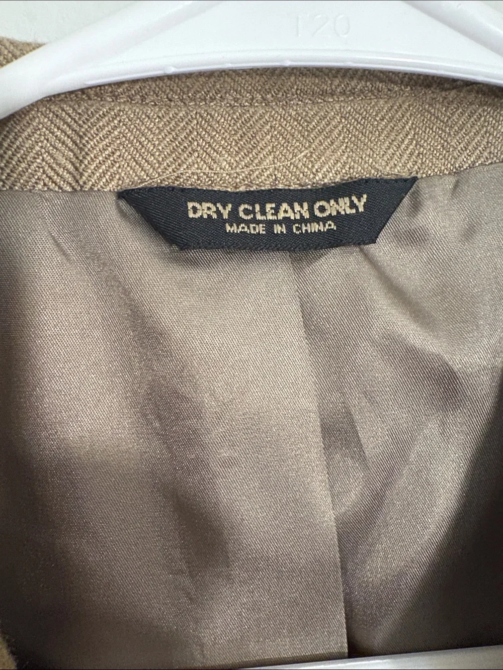 Chaps silk Men's Tan/Brown Three-Button Sport Coat Blazer